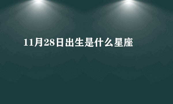 11月28日出生是什么星座