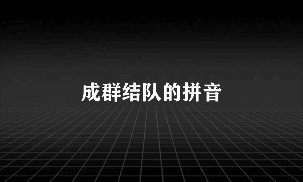 成群结队的拼音