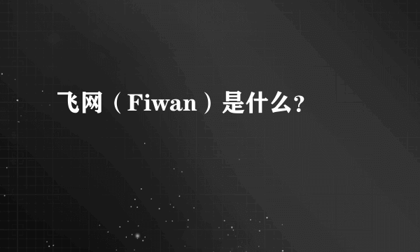 飞网（Fiwan）是什么？