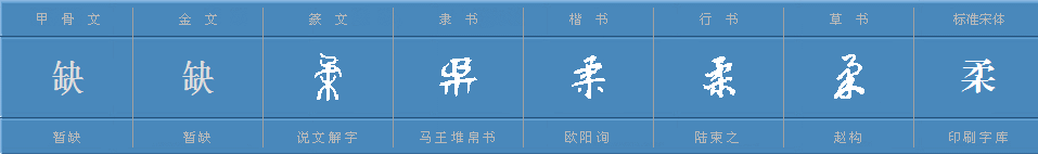 “柔”字应该查什么偏旁？