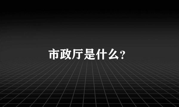 市政厅是什么？