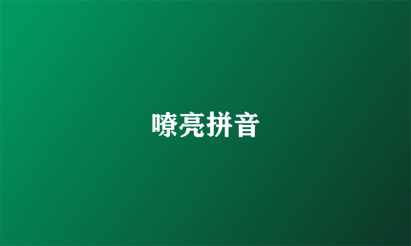 嘹亮拼音