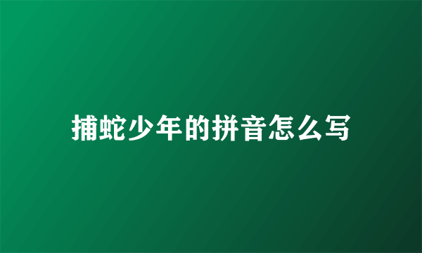 捕蛇少年的拼音怎么写