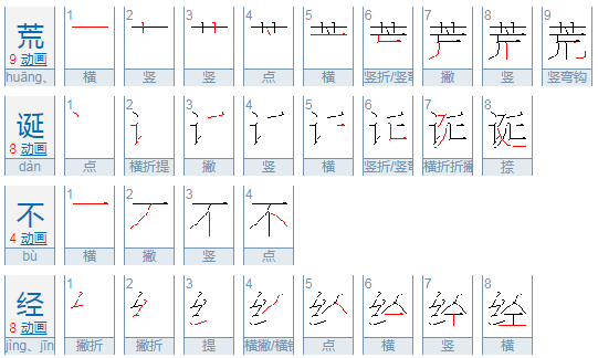 怪诞不经的拼音