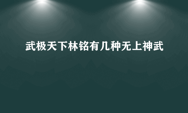 武极天下林铭有几种无上神武