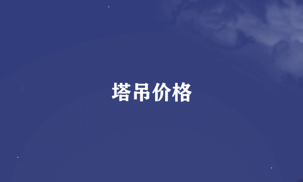 塔吊价格