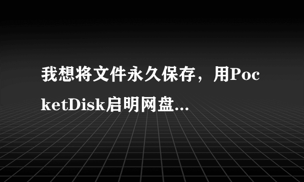 我想将文件永久保存，用PocketDisk启明网盘保存可以吗？