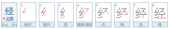 经的笔顺笔画顺序