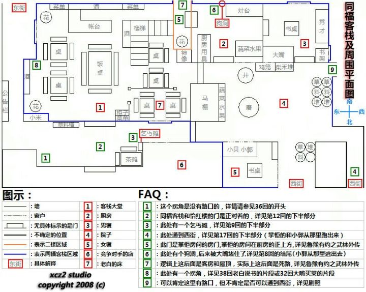 电视剧《武林外传》同福客栈结构图