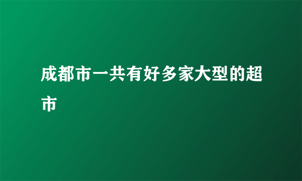 成都市一共有好多家大型的超市