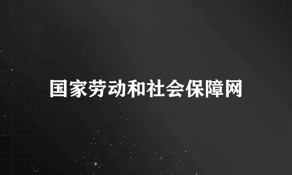 国家劳动和社会保障网