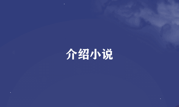 介绍小说