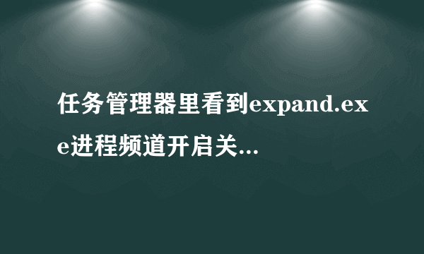 任务管理器里看到expand.exe进程频道开启关闭，cpu占用4%--30%，描述LZ扩展工具，