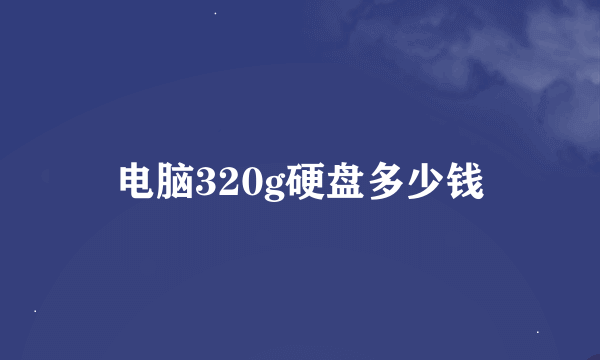 电脑320g硬盘多少钱