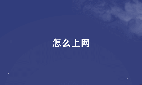 怎么上网