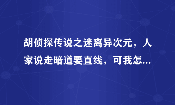 胡侦探传说之迷离异次元，人家说走暗道要直线，可我怎么走都走都是斜着啊！高手指点下！