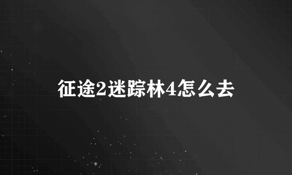 征途2迷踪林4怎么去