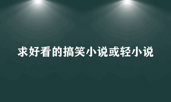 求好看的搞笑小说或轻小说