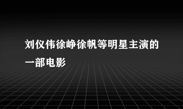 刘仪伟徐峥徐帆等明星主演的一部电影