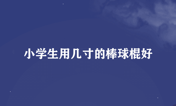 小学生用几寸的棒球棍好