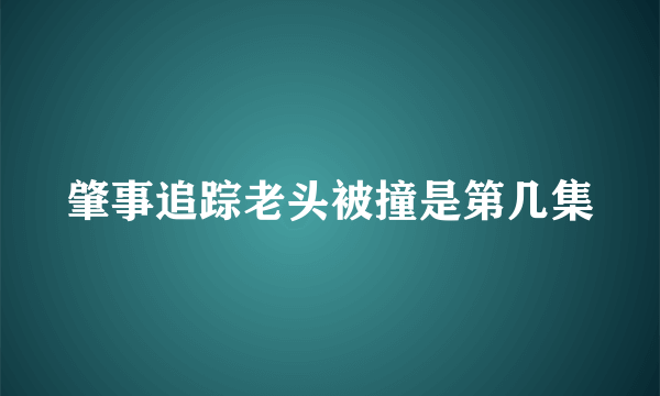 肇事追踪老头被撞是第几集