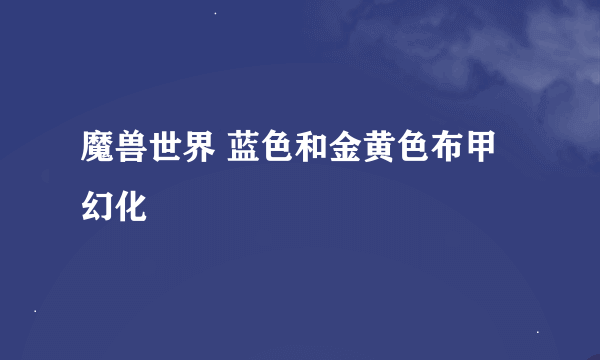 魔兽世界 蓝色和金黄色布甲幻化