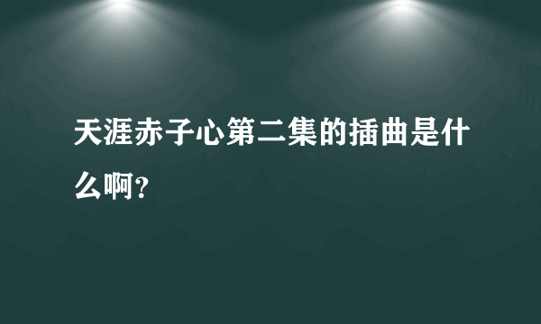 天涯赤子心第二集的插曲是什么啊？