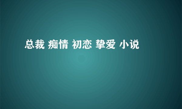 总裁 痴情 初恋 挚爱 小说