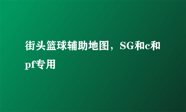 街头篮球辅助地图，SG和c和pf专用