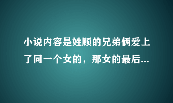 小说内容是姓顾的兄弟俩爱上了同一个女的，那女的最后跟哥哥一起了弟弟也找到自己的幸福书叫什么名？