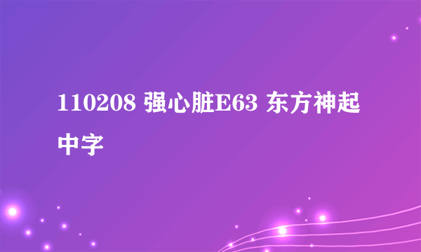 110208 强心脏E63 东方神起 中字