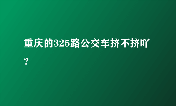 重庆的325路公交车挤不挤吖？