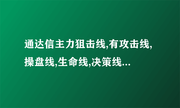 通达信主力狙击线,有攻击线,操盘线,生命线,决策线的指标源吗?