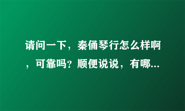 请问一下，秦俑琴行怎么样啊，可靠吗？顺便说说，有哪些有名的大琴行