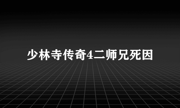 少林寺传奇4二师兄死因