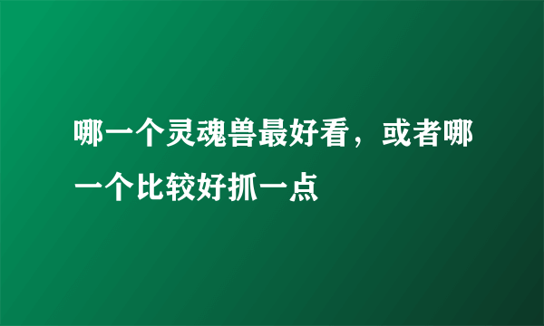 哪一个灵魂兽最好看，或者哪一个比较好抓一点