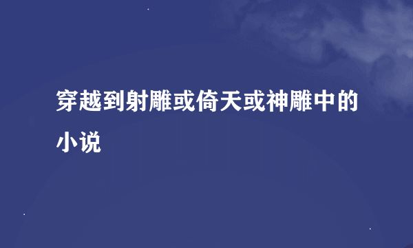 穿越到射雕或倚天或神雕中的小说