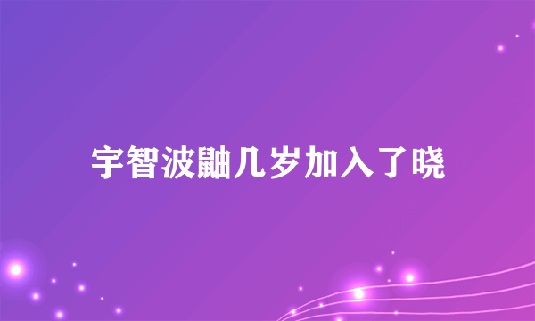 宇智波鼬几岁加入了晓