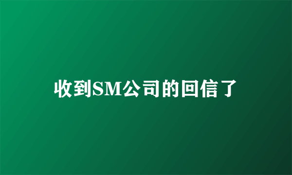 收到SM公司的回信了