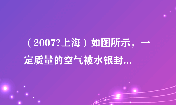 （2007?上海）如图所示，一定质量的空气被水银封闭在静置于竖直平面的U型玻璃管内，右管上端开口且足够长