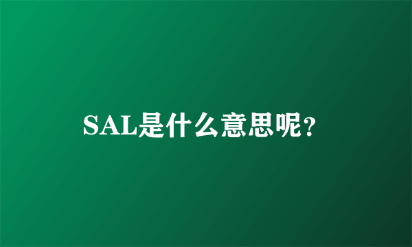 SAL是什么意思呢？