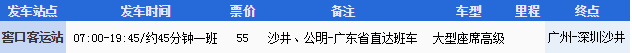 从广州南站怎么坐车到深圳沙井客运站呢？