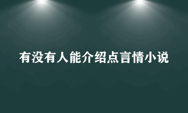 有没有人能介绍点言情小说