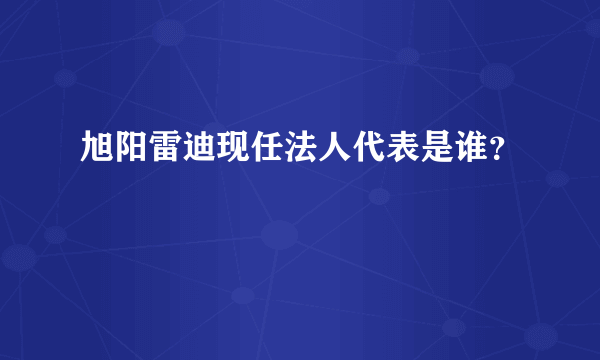 旭阳雷迪现任法人代表是谁？