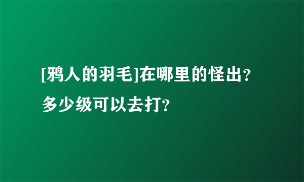 [鸦人的羽毛]在哪里的怪出？多少级可以去打？