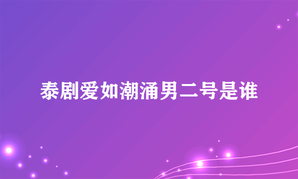 泰剧爱如潮涌男二号是谁