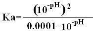 化学酸碱反应的平衡常数Ka Kb 怎么计算