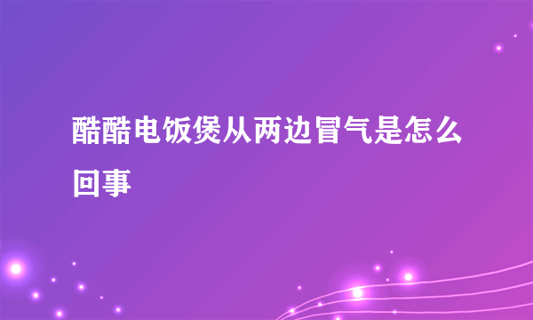 酷酷电饭煲从两边冒气是怎么回事