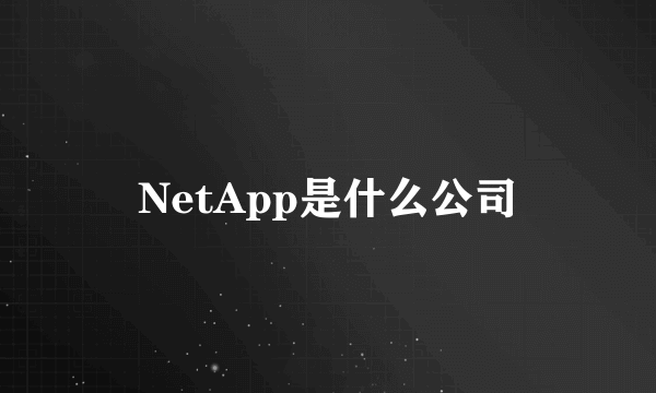 NetApp是什么公司