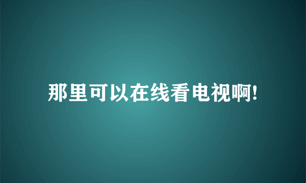 那里可以在线看电视啊!